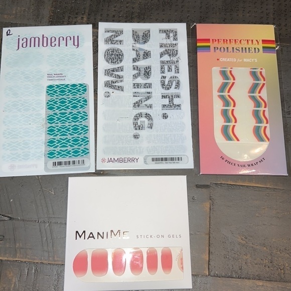 Fingernail Wraps Jamberry, Perfectly Polished & Manime NEW - Picture 2 of 6